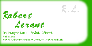 robert lerant business card