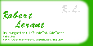 robert lerant business card